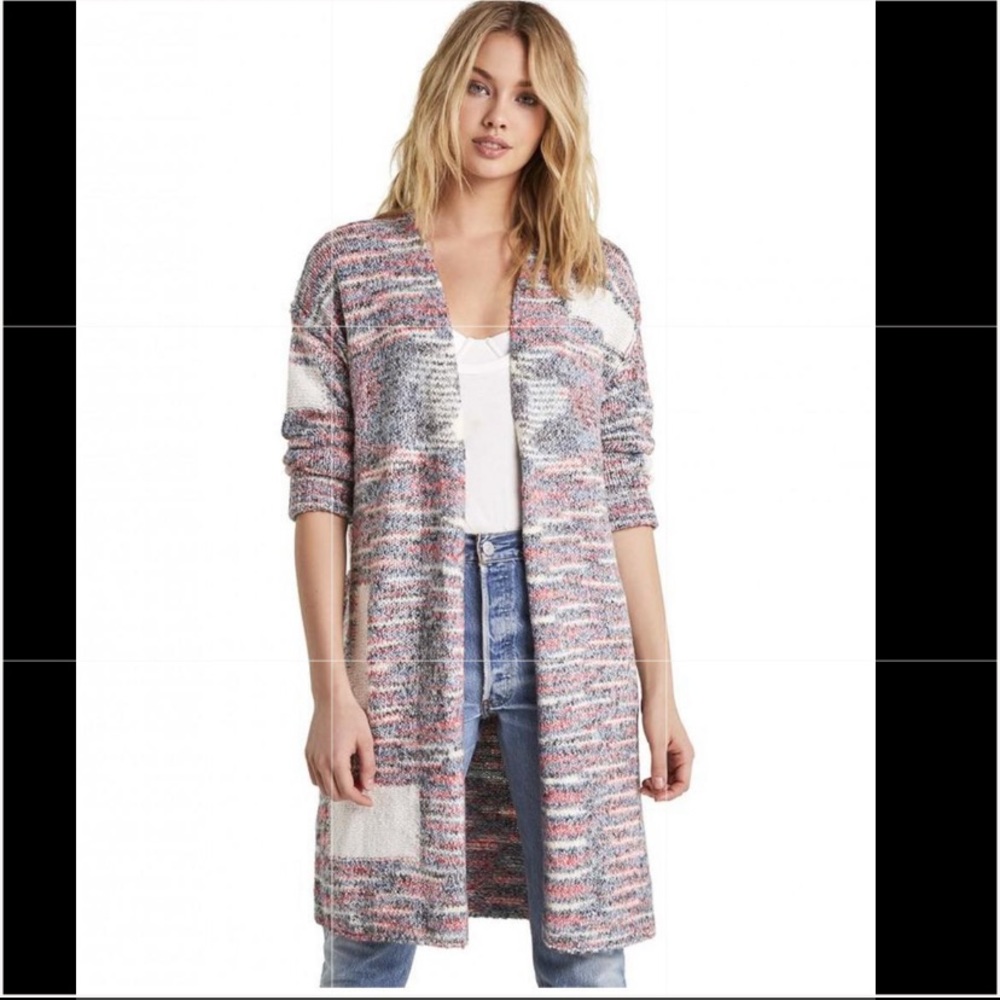 Wildfox NWT Amore Marled Taupe Rose Cardigan